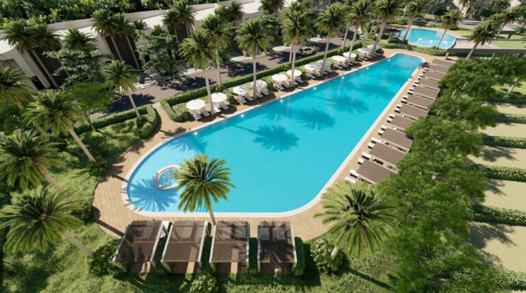 Piscina principal del proyecto Canoës Camino al Mar en Cartagena